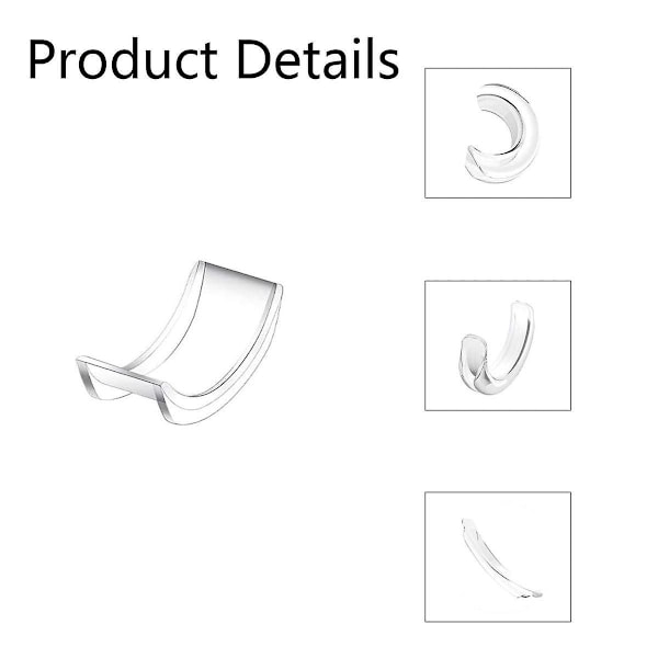 12 stk Usynlige Ringjusterere for Løse Ringer Passer til Alle Ringer Ringklips for å Gjøre Ringer Mindre Transparent