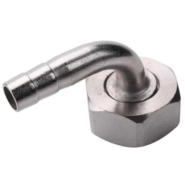 Forkromet messing ølhane med 8 mm modhagealbue til G5/8 justerbar haneudskænker Silver