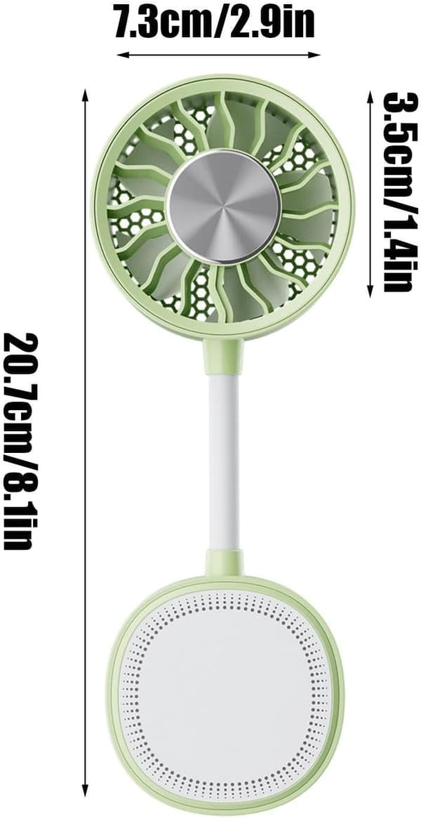 Mini bärbar fläkt, justerbar vinkel, magnetisk design
