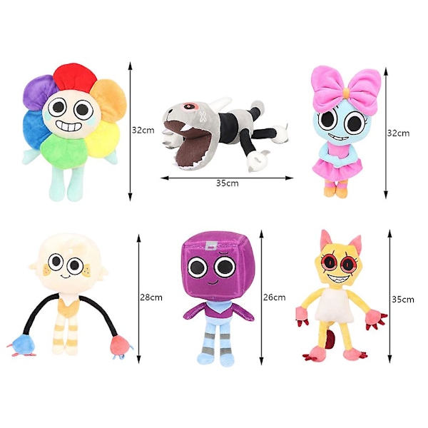 Plushies Söta Anime Plushies Söta Cartoon Anime Karaktärformade Plushies för Barn Vuxna Scrap