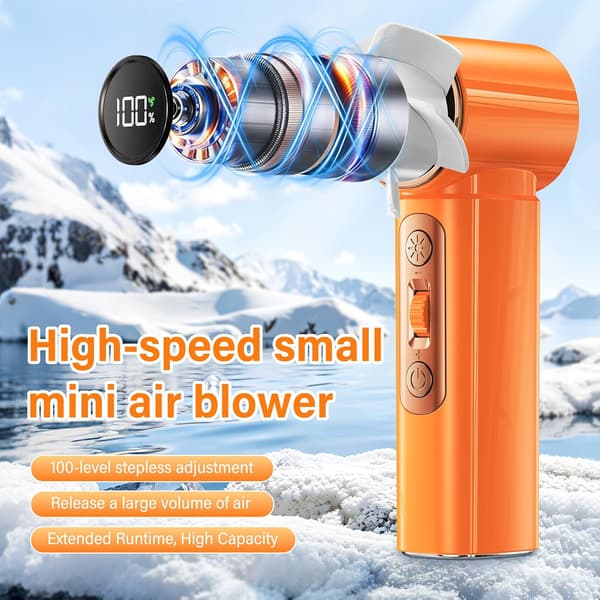 Bærbar ventilator, 3000 mAh, mini lommeventilator genopladelig via USB