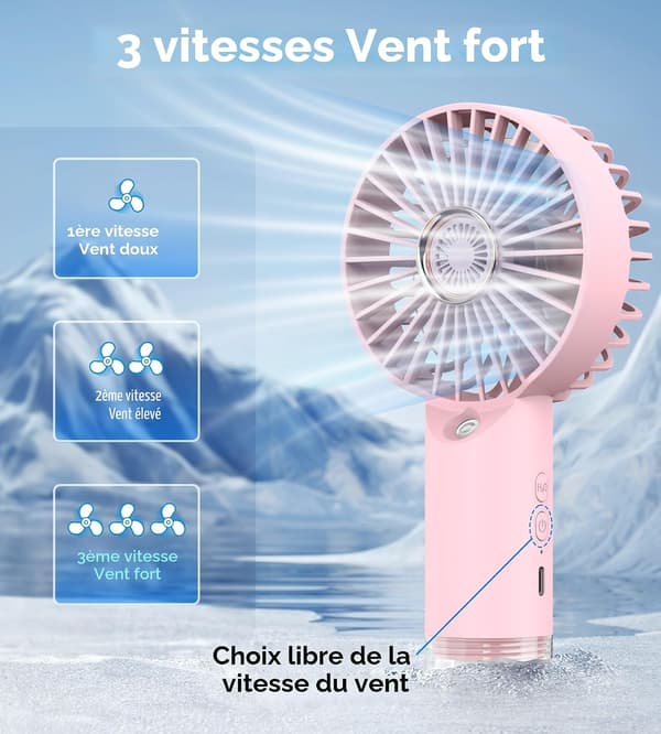 FXI Kannettava suihkutuuletin (pinkki)