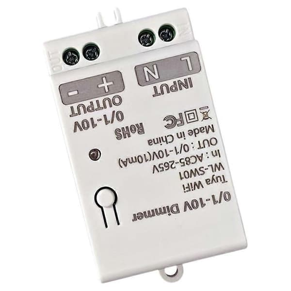 Tuya Smart 0-10V Dimmerkontroller, Tuya WiFi Dimmerkontroller, Smart Hjem DIY Bryterrelé White