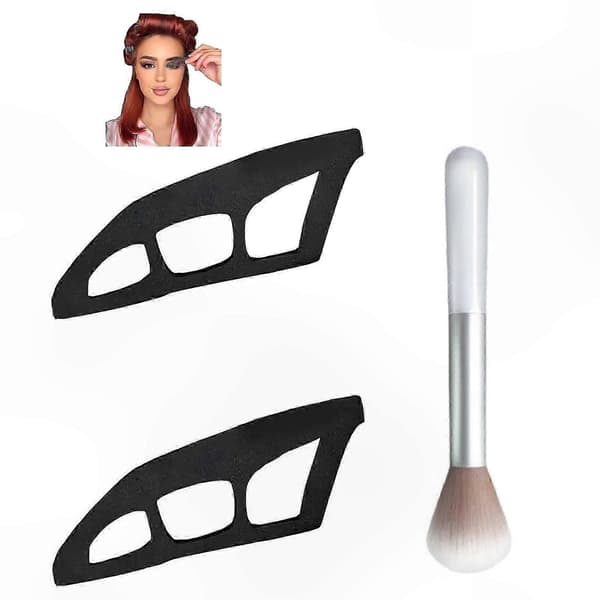 Återanvändbar ögonskuggsstencil och eyelinerguide för exakt sminkapplicering, 2-pack underögonsskyddsmall
