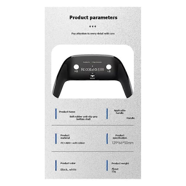 Til PS5 Edge Top Bund Dekorativ Trim Skal Udskiftning Front Bag Clip Skal til PS5 Edge Trådløs Controller Sort Black