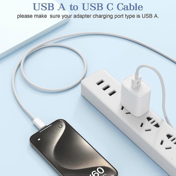 Bil Carplay-kabel til iPhone 17/16/15, iPhone 17/16/15Pro 17/16/15Pro Max 17/16/15Plus, USB A til USB C-kabel til Apple Carplay, USB-C biloplader til