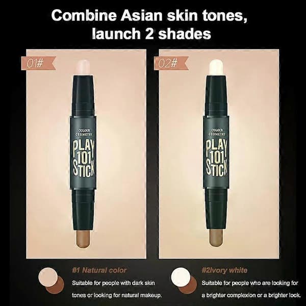 Foundation Cream til Ansigtsconcealer Contouring til Ansigtsbronzer Professionel Makeupbase af Høj Kvalitet Skønhedskosmetik til Kvinder C2