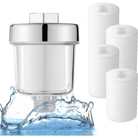 Brusefilter, vandfilter til brusehoved med 5 filterelementer (brusefilter)