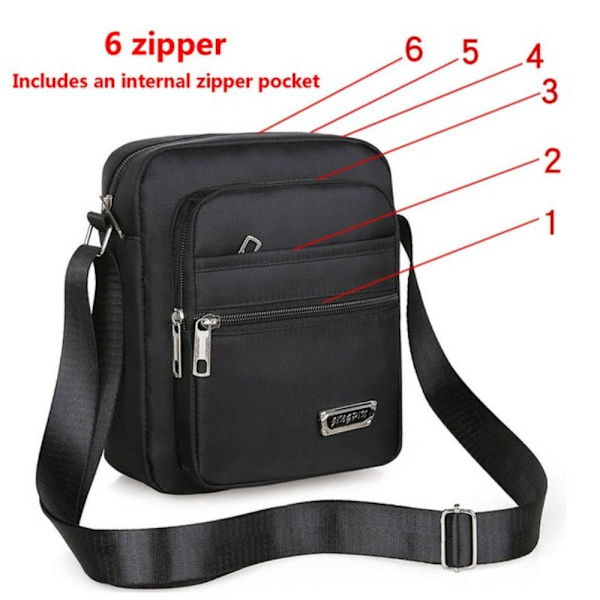 Män Casual Crossbody-väskor Nylon Axelväskor Messenger-handväskor brown