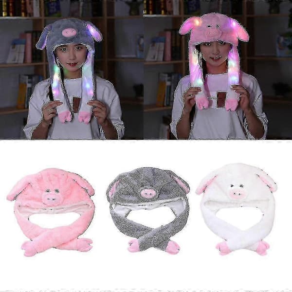Morsom Plysj Gris Hatt: Vintervarme for Cosplay Kostyme & Hodeplagg Tilbehør C