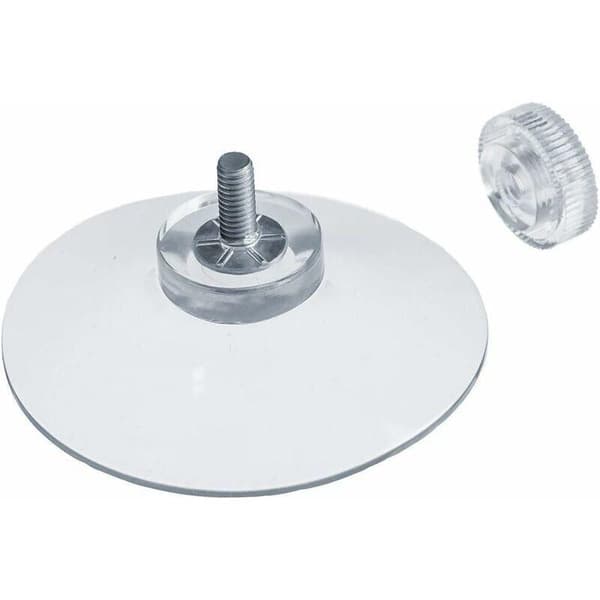 8 suction cups Ø 50 mm with M4x10 mm thread with knurled nuts, transparent