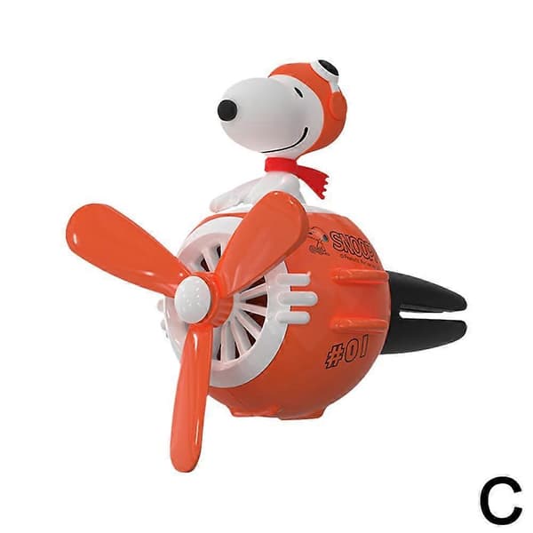 Snoopy Bil Doftfräschare Tecknad Pilotstil Aromaterapi Bil Luftkonditionering Utlopp Propeller Ventil Fräschare Dekoration Presenter Light blue rabbit