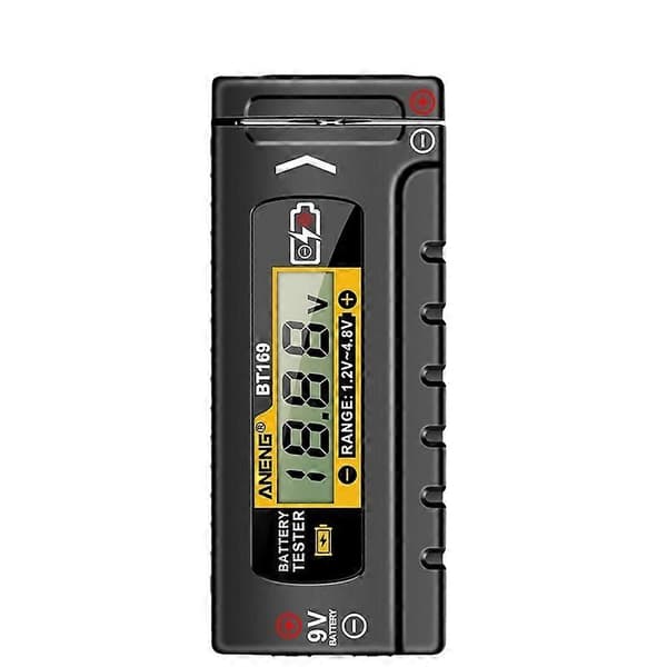 Digital Display Batteritestare – Lättläst LCD-display – Inget batteri krävs – Universell batterikontroll för hushåll
