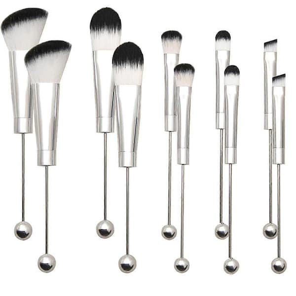 10 Stk. Perlebar Makeupbørster DIY Makeup Kosmetiske Børster Perlebørster Kit til DIY Perleøjne