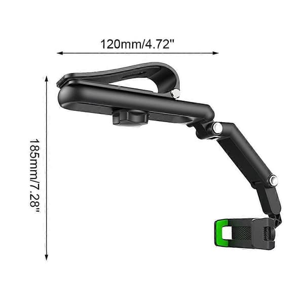 360° rotasjon bil solskjerm telefonholder klipsmontering for mobiltelefonstativ Grey 1pcs