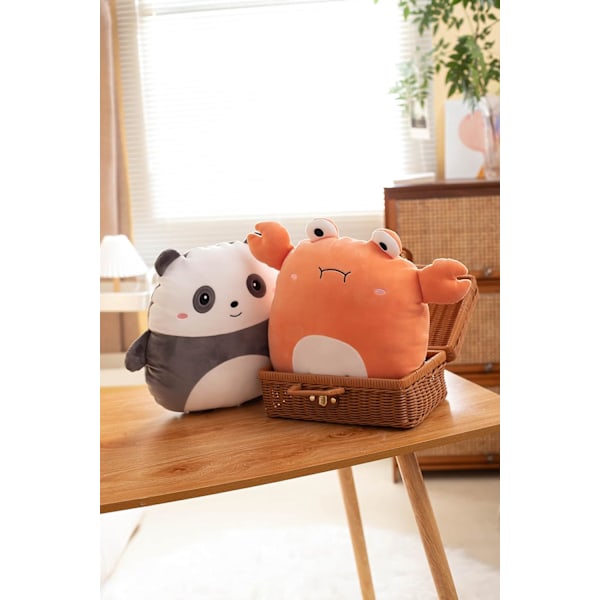 16 Tuuman Pehmeä Panda-Pehmolelu Halaukseen, Ihastuttava Musta Panda Täytetty Eläin Plushie-Leikki Panda Lapsille Täytetyt Eläimet Pehmolelut Lahja Syntymäpäiväksi