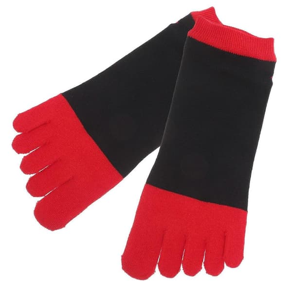 1 par trykte strømper korte strømper fuld tå strømper dame strømper tæer separate strømper korte strømper Multi 23.00X8.50X0.30CM