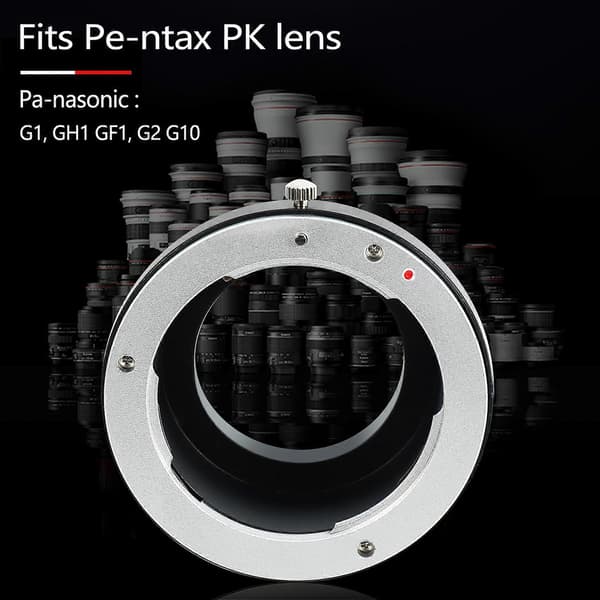 Pk-M4/3 Adapterring til Pentax Pk-objektiv til Micro 4/3 M43 kamerahus til Olympus Om-D E-M5 E-Pm2 E-Pl5 Gx1 Gx7 Gf5 G5 G3 Black