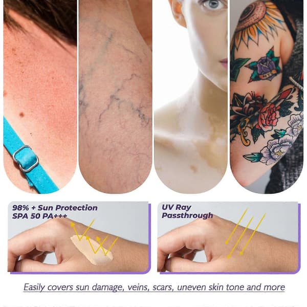 All Over Complexion Perfector, Body Coverage Perfector, Tattoo Cover-up Makeup Vattentät, Transfer-Resistent Kroppsmakeup, Långvarig Kroppskorrektor 3PCS