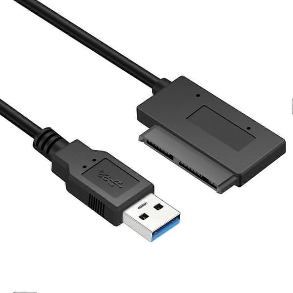 USB 3.0 til Micro-SATA-adapterkabel for 1,8-tommers HDD SSD-omformerkabel USB3.0 til 16-pinners Msata 7+9-pinners kabel Black