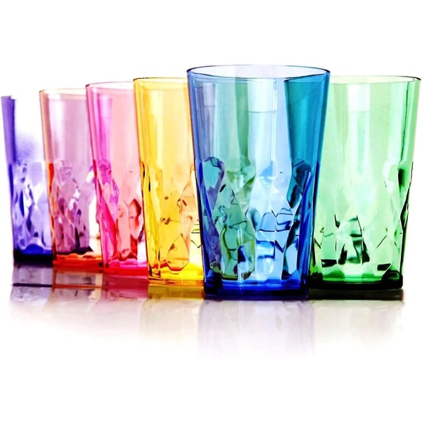 Scandinovia - 19 Oz Unbreakable Premium Drinking Glasses - Set Of 6 - Tritan Plastic Tumbler Cups - Perfect For Gifts - Bpa Free - Dishwasher Safe