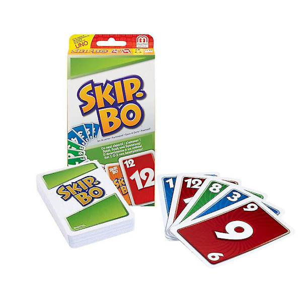 SKIP-BO Kortspill for Voksne Barn Sekvensering Familie Fest Morsomme Kortspill 2-6 Spillere