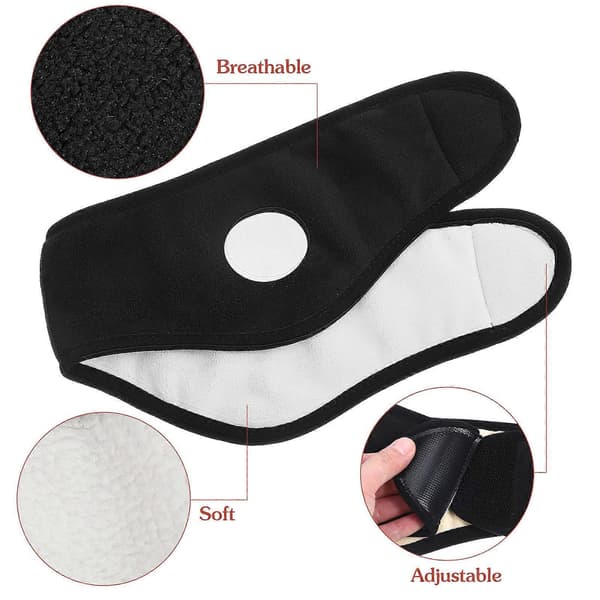 3 st Sovande Öronmuffar Öronmuffskydd för Vintervärme Black 60.00X10.00X0.50CM