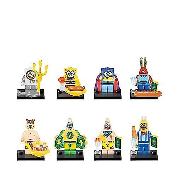 Svampebob byggeklods minifigur Patrick Star Sandy Mr. Krabs byggeklods legetøj til børn