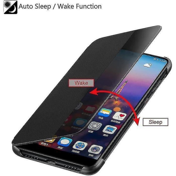 Huawei Mate 10 Pro Smart View Flip-læderetui Strømbesparende tilstand Proteccin Integral Mate10 Pro Black N Kb