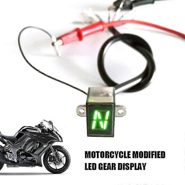 12V universell LED digital girindikator motorsykkel display girposisjonssensor vanntett displayinstrument
