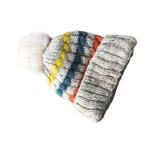 Stickad dammössa för kvinnor Höst Vinter Värmande accessoar 2 st Beige 57cm