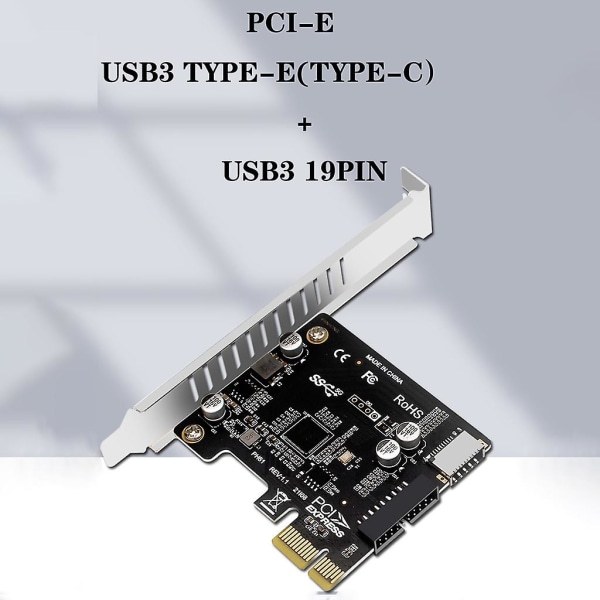 Pci-e To Usb 3.0 2-ports utvidelseskort Pci For Express Add In Card Intern Usb