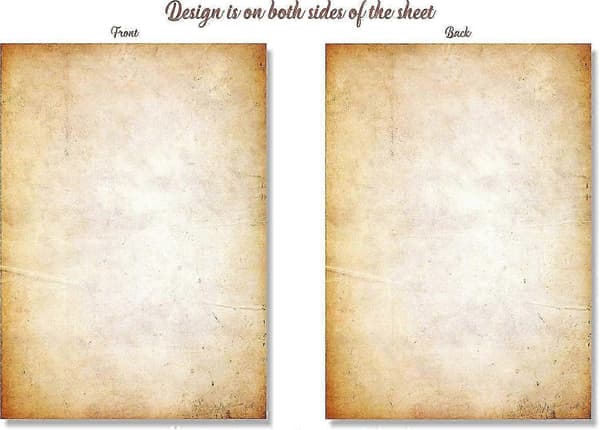 Pergament Designpapir Gammelt Look Papir - A4 Størrelse - 100 Ark