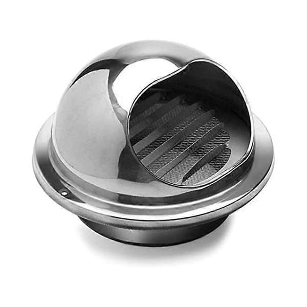 Rund ventilasjonsrist i rustfritt stål (100 mm)