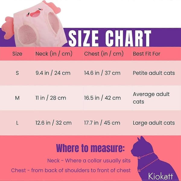 Pink Axolotl Kat Sele med Snor, Blød Åndbar Mesh Step-in Vest (Medium) Medium
