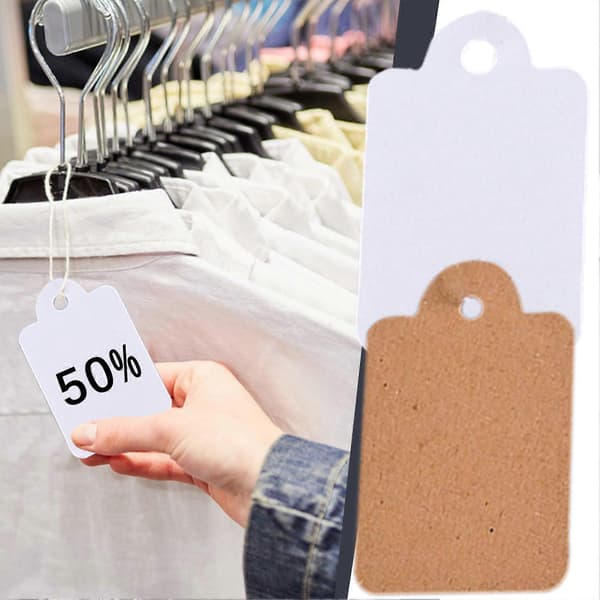 Kraftpapper Presentetiketter Multifunktionella Rektangulära Presentetiketter för DIY-hantverk Kraft Paper 35 * 22mm