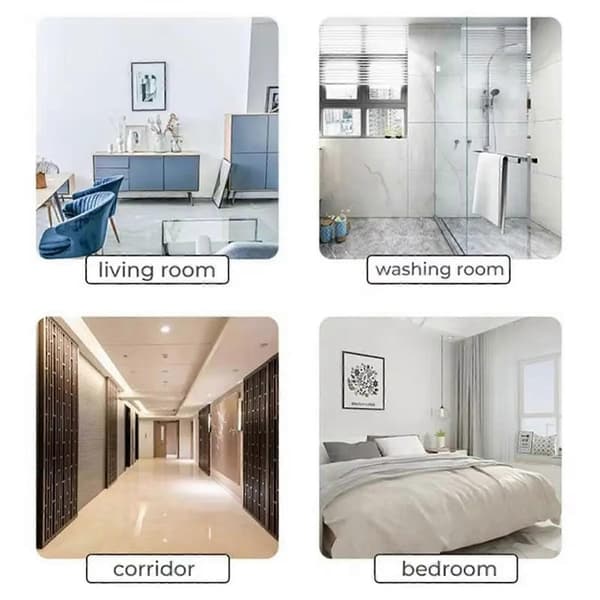 2X Infrarød Vegg Smart Lysbryter IR Sensor Ingen Berøring AC110-240V EU Glass Skjermpanel Bryter Elektrisk EU Plugg White