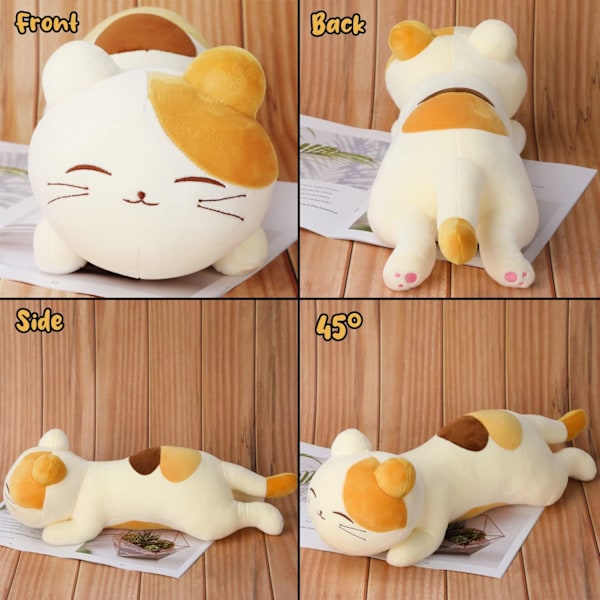 Plush Kattleksak, 40cm Fylld Djurunge Plushie Doll, Mjuk Fluffig Kudde Kramande Leksak - Present för Alla Åldrar & Tillfällen