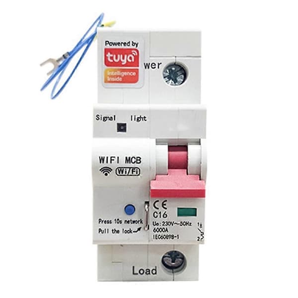 TUYA Smart WIFI Energimåler 1P Strømbryter med Kwh-måling, Overvåking Timerrelé og Lekkasjebeskyttelse 63A 63A