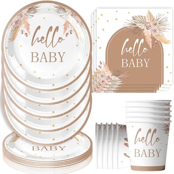 Sett med engangsbestikk, 40 deler, ideelt for babyshower, velkomstfester eller dåp