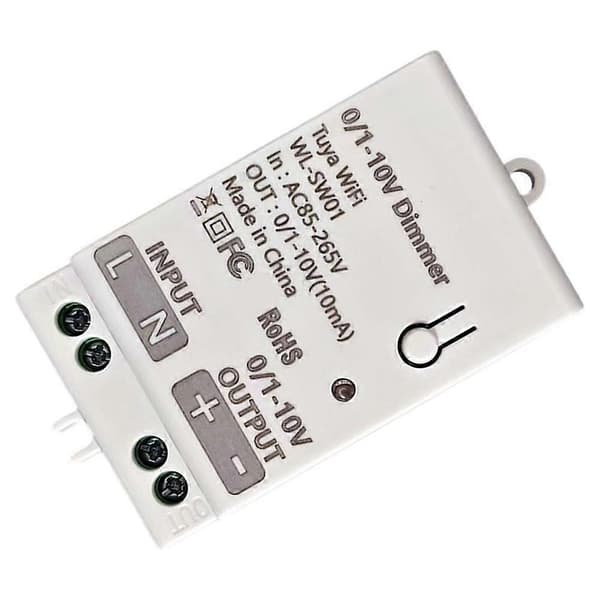 Tuya Smart 0-10V Dæmpningscontroller, Tuya WiFi Dæmpningscontroller, Smart Home DIY Afbryderrelæ White