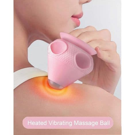 Ny uppvärmd och vibrerande massageboll i silikon för tryckpunkter