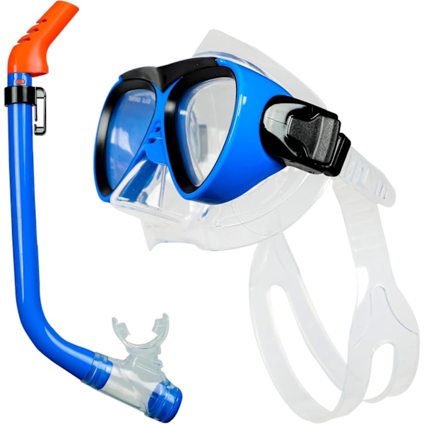 Barn Snorkel Set, Anti-Fog Dykmask, Panoramavy Snorkelmask, Barn Simglasögon, Snorkelutrustning med Andningsrör