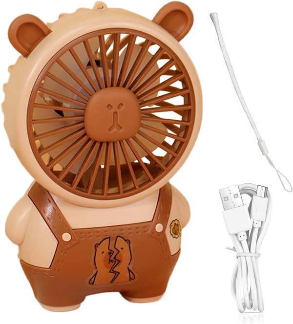 Bærbar ventilator, USB-ventilator, 7 x 4 x 11 cm, lille bærbar køleenhed
