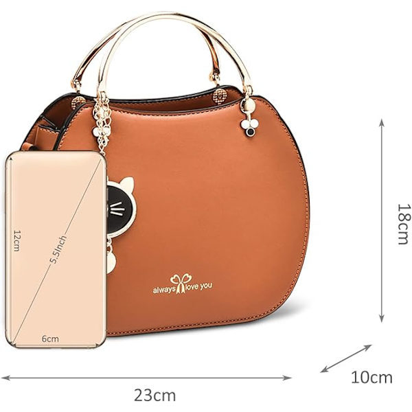 Dam Mode Handväskor Små Crossbody Väska Flickor Damer Runda Axelväskor PU Läder Budväskor