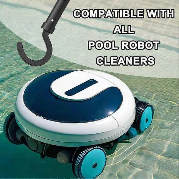 Gælder for alle poolrobotrensere, krog kan fastgøres på teleskopstang, pooltilbehørskrog