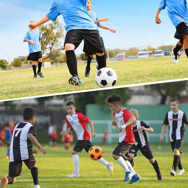 Benskydd för barn Fotbollsbenskydd med Avoid Slip Out Insert Fick Vad ärmar för pojkar Flickor Ålder 5-12 Ungdom Vuxna Utrustning