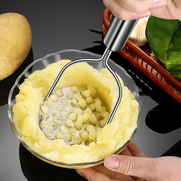 - Massage Press - Potato Masher - Stainless Steel - 2 pieces