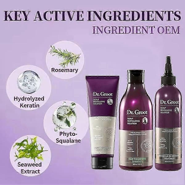 Dr Groot Scalp Revitalizing Solution Hårfortykkende Olie Shampoo Balsam shampoo