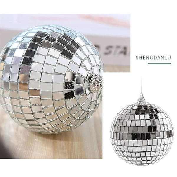6/12 stk. Mini Diskokugle Festdekorationer Sølv Mini Plast Ornament Små Diskokugler Sølv 3CM